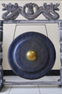 Gong de Meditación Mediano con Soporte - 35cm - Negro