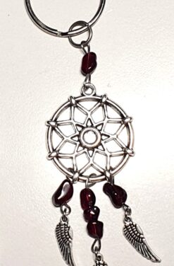 Llavero atrapasueños Cristal de Granate